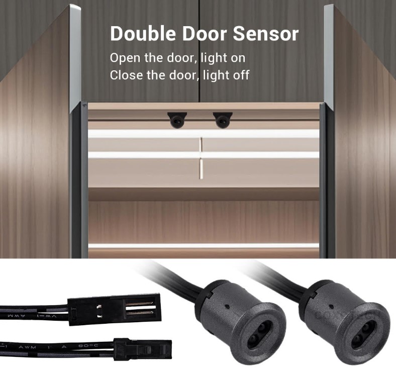Wardrobe/Cabinet CENTRALIZED DOUBLE DOOR LED STRIP Sensor Wardrobe/Cabinet CENTRALIZED DOUBLE DOOR LED STRIP Sensor